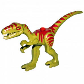 Фігурка Lego Динозавр Coelophysis Gallimimus with Dark Red Stripes and Yellow Eyes Animals 98166pb02 1 4656222 6018270 Olive Green Б/У