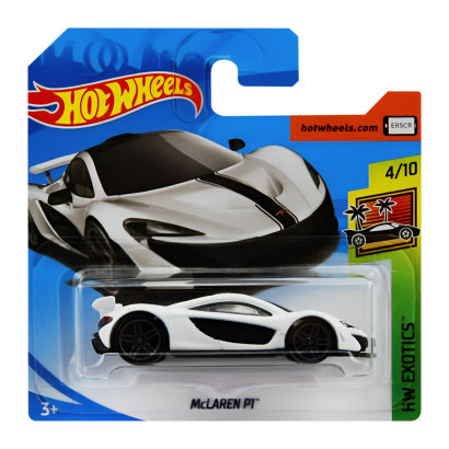 Машинка Базова Hot Wheels McLaren P1 Exotics 1:64 FJY00 White - Retromagaz