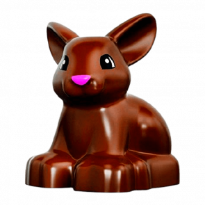 Фігурка Lego Animals Bunny Dark Pink Nose Pattern Duplo dupbunnypb01 Reddish Brown Б/У