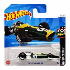 Машинка Базовая Hot Wheels '67 Lotus Type 49 Race Day 1:64 HRY76 Green - Retromagaz