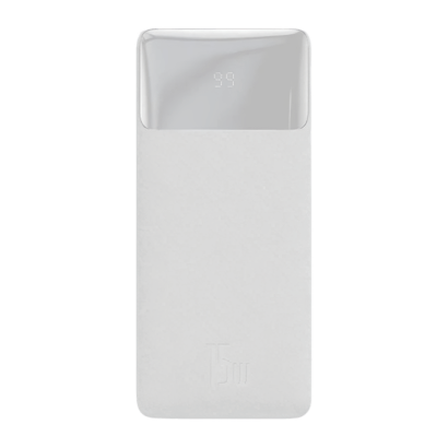 Портативный Аккумулятор Power Bank Baseus Bipow Digital Display White 20000 mAh 15 W - Retromagaz