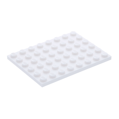 Пластина Lego Обычная 6 x 8 3036 303601 White 4шт Б/У - Retromagaz