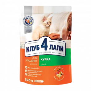 Сухой Корм для Кошек Клуб 4 Лапы Premium Kitten Курица 300g