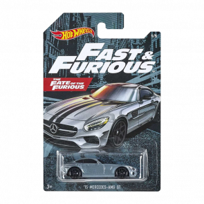 Тематична Машинка Hot Wheels '15 Mercedes-AMG GT Fast & Furious 1:64 GJV57 Dark Grey - Retromagaz