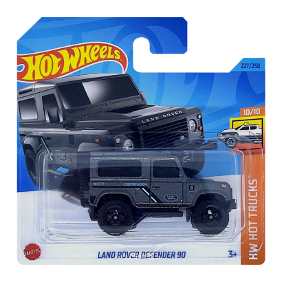 Машинка Базовая Hot Wheels Land Rover Defender 90 Hot Trucks 1:64 HKJ05 Dark Grey - Retromagaz