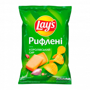 Чіпси Lay's Рифлені зі Смаком Королівського Сиру 120g