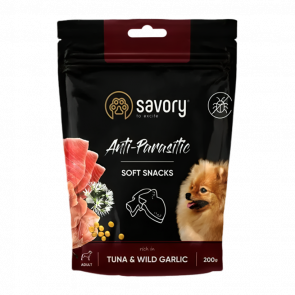 Ласощі для Собак Savory Soft Snacks Anti Parasite Тунець 200g