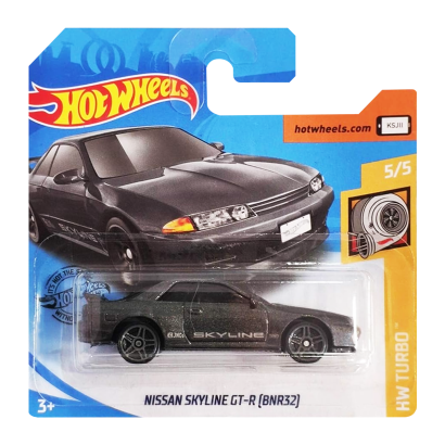 Машинка Базовая Hot Wheels Nissan Skyline GT-R (BNR32) Turbo 1:64 GHD03 Grey - Retromagaz