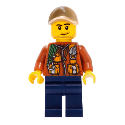 Фигурка Lego Jungle 973pb2756 Explorer Dark Orange Jacket with Pouches City cty0820 Б/У - Retromagaz