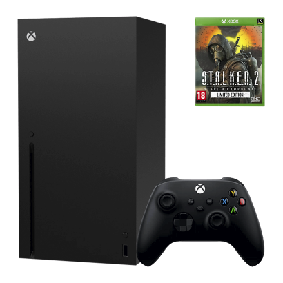 Набор Консоль Microsoft Xbox Series X 1TB Black Б/У  + Игра S.T.A.L.K.E.R. 2: Серце Чорнобиля (Heart of Chornobyl) Limited Edition Українська Озвучка Новый - Retromagaz