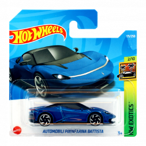 Машинка Базова Hot Wheels Automobili Pininfarina Battista Exotics 1:64 HCX53 Blue - Retromagaz