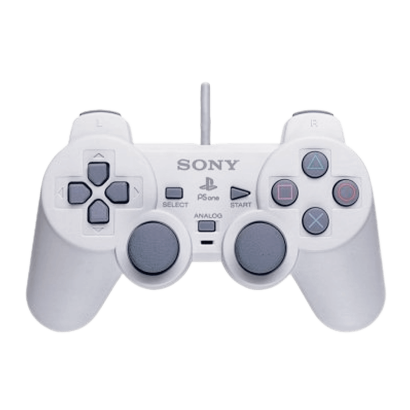 Геймпад Дротовий Sony PlayStation 1 DualShock SCPH-110 White 2m Б/У - Retromagaz