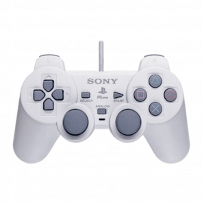 Геймпад Проводной Sony PlayStation 1 DualShock SCPH-110 White 2m Б/У