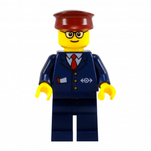 Фигурка Lego Train 973pb0320 Dark Blue Suit with Train Logo City trn115 Б/У