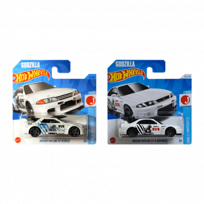 Набор Машинок Базовых Hot Wheels Nissan Skyline GT-R R33 HTC44 + R32 Godzilla HKJ13 White J-Imports