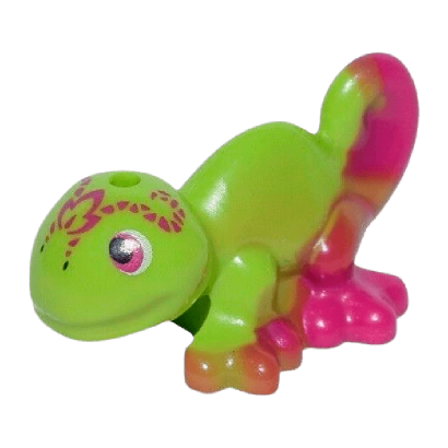 Фігурка Lego Земля Chameleon Friends with Black Magenta and White Eyes Marbled Magenta Pattern Animals 15678pb03 6179921 Lime Б/У - Retromagaz