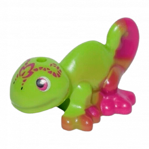 Фігурка Lego Земля Chameleon Friends with Black Magenta and White Eyes Marbled Magenta Pattern Animals 15678pb03 6179921 Lime Б/У