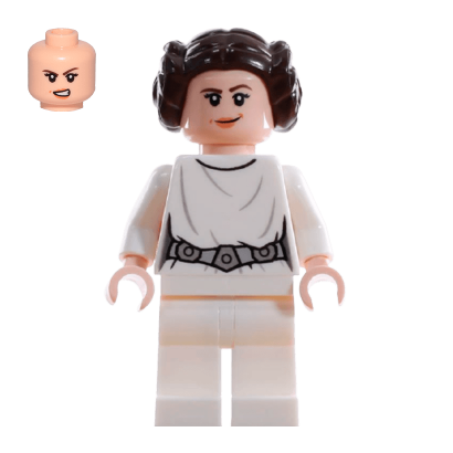 Фігурка Lego Повстанець Princess Leia White Dress Detailed Belt Crooked Smile Star Wars sw0994 Б/У - Retromagaz