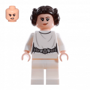 Фігурка Lego Повстанець Princess Leia White Dress Detailed Belt Crooked Smile Star Wars sw0994 Б/У