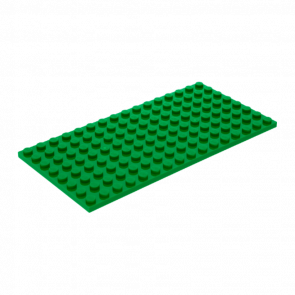 Пластина Lego Обычная 8 x 16 92438 4610602 Green 2шт Б/У - Retromagaz