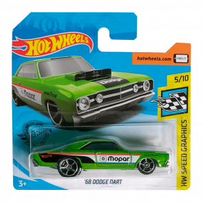 Машинка Базовая Hot Wheels '68 Dodge Dart Mopar Speed Graphics 1:64 GHC87 Green - Retromagaz