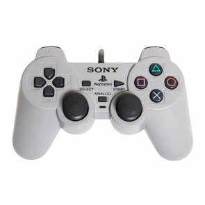 Геймпад Проводной Sony PlayStation 1 SCPH-1200 DualShock Grey 2m Б/У - Retromagaz