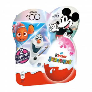 Шоколадное Яйцо Kinder Surprise Disney 100 Years of Wonder 4шт - Retromagaz