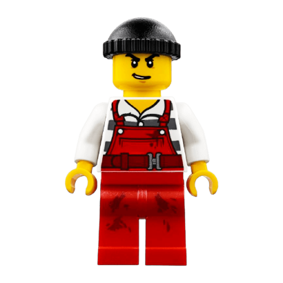 Фигурка Lego Police 973pb2601 Bandit Male with Red Overalls City cty0709 Б/У - Retromagaz