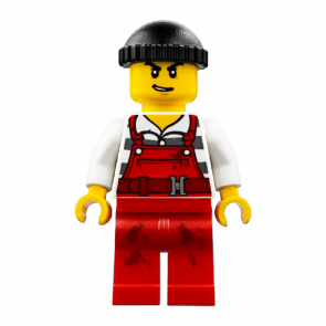 Фігурка Lego Police 973pb2601 Bandit Male with Red Overalls City cty0709 Б/У