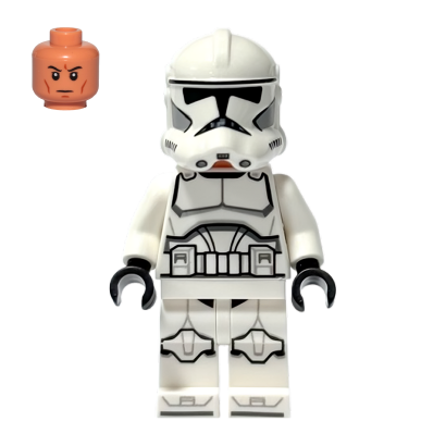 Фігурка Lego Республіка Clone Trooper Phase 2 Nougat Head Star Wars sw1319 75372 Б/У - Retromagaz