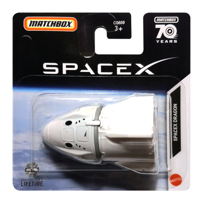 Машинка Велике Місто Matchbox SpaceX Dragon Space 1:64 HFT23 White - Retromagaz