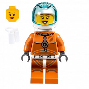 Фігурка Lego Space Port 973pb3557 Astronaut Female Orange Spacesuit City cty1065 Б/У