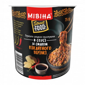 Вермішель Мівіна Street Food в Соусі зі Смаком Теріякі Гостра Гостра 75g - Retromagaz