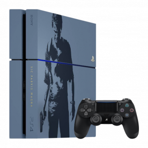 Консоль Sony PlayStation 4 CUH-12хх Uncharted 4 Limited Edition 1TB Blue Black Геймпад Б/У - Retromagaz