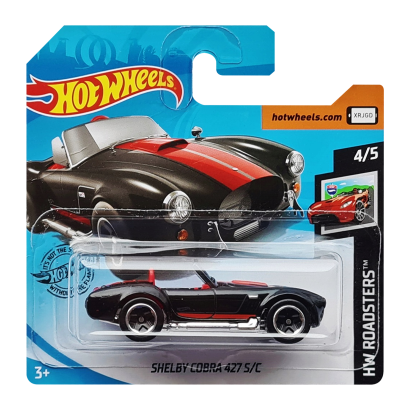 Машинка Базовая Hot Wheels Shelby Cobra 427 S/C Roadsters 1:64 GHC75 Black - Retromagaz