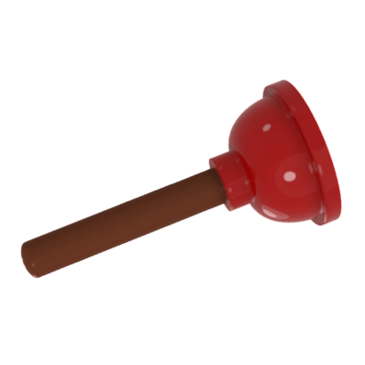 Госп. Інвентар Lego Plunger Soft Plastic with Reddish Brown Handle 11251c02 11459c02 6109002 Red Б/У - Retromagaz