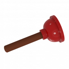 Хоз. Инвентарь Lego Plunger Soft Plastic with Reddish Brown Handle 11251c02 11459c02 6109002 Red Б/У - Retromagaz