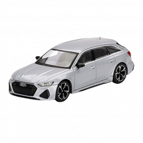 Машинка Premium MINI GT Audi RS 6 Avant Carbon Black Edition 1:64 Silver - Retromagaz