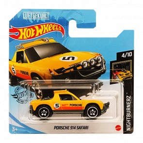 Машинка Базовая Hot Wheels Porsche 914 Safari Luftgekult Nightburnerz 1:64 GHB50 Yellow - Retromagaz