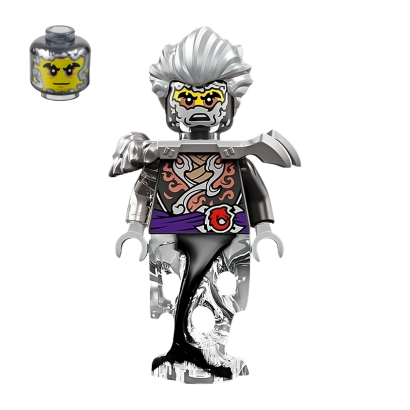 Фігурка Lego Wolf Clan Cinder Pearl Dark Gray and Flat Silver Armor Ghost Legs Ninjago njo901 Б/У - Retromagaz