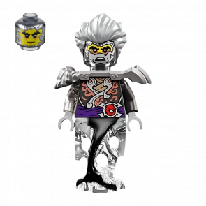 Фигурка Lego Wolf Clan Cinder Pearl Dark Gray and Flat Silver Armor Ghost Legs Ninjago njo901 Б/У - Retromagaz