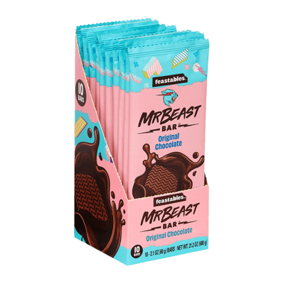 Набор Шоколад Молочный MrBeast Feastables Темный 60g 10шт - Retromagaz