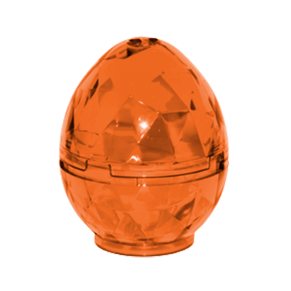 Емкость Lego Faceted Dragon Egg 4 x 4 x 3.3 24130c01 6133916 6249128 24132 6133915 Trans-Orange Б/У - Retromagaz