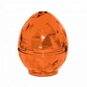 Емкость Lego Faceted Dragon Egg 4 x 4 x 3.3 24130c01 6133916 6249128 24132 6133915 Trans-Orange Б/У - Retromagaz