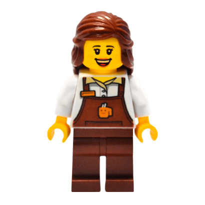 Фигурка Lego People 973pb3256 Barista Female with Reddish Brown Apron City twn345 Б/У - Retromagaz