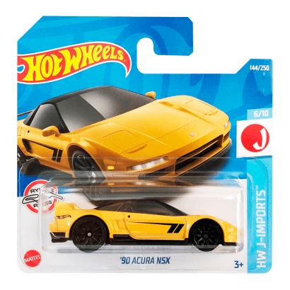 Машинка Базовая Hot Wheels '90 Acura NSX J-Imports 1:64 HCX58 Yellow - Retromagaz