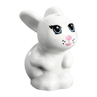 Фігурка Lego Земля Bunny Rabbit Friends Bright Light Blue Eyes Animals 98387pb01 1 4648075 6017059 White Б/У - Retromagaz