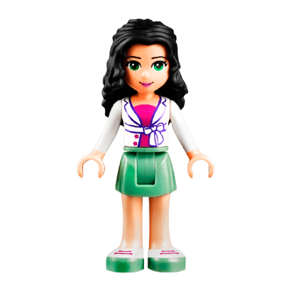 Фигурка Lego Girl Emma Sand Green Skirt Friends frnd067 Б/У - Retromagaz