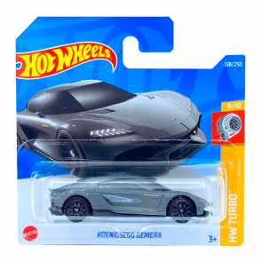 Машинка Базовая Hot Wheels Koenigsegg Gemera Turbo 1:64 HCT01 Grey - Retromagaz