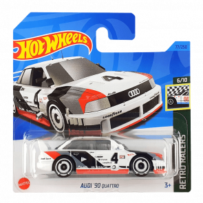 Машинка Базова Hot Wheels Audi '90 Quattro Retro Racers 1:64 HKG35 White - Retromagaz